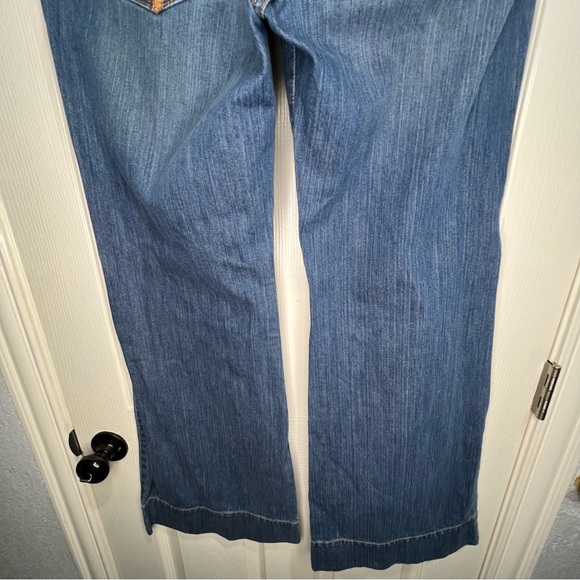 Old Navy Classic Blue Flare Boho Bootcut High Rise Women's Stretch Jeans Sz 12 - Picture 7 of 11